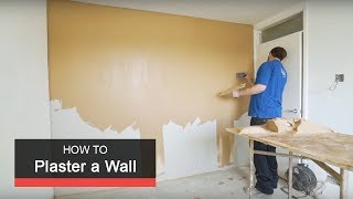 How to plaster a wall with Wickes [upl. by Eimile285]