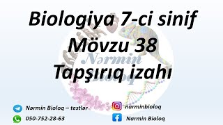 Biologiya 7ci sinif Mövzu 38 Tapşırıq izahı [upl. by Vigen]