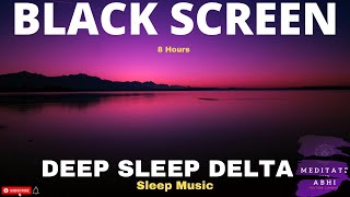 Sleep Music 528 hz miracle tone Black Screen 8 hours I Chakra Balancing music Solfeggio frequencies [upl. by Hurd]