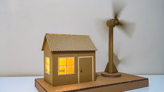 Kartondan Mini Rüzgar Türbini Yapımı  DIY Cardboard Wind Turbine [upl. by Yellah]