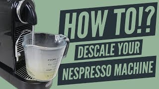 HOW TO  Descale Your Nespresso OriginalLine Coffee Machine [upl. by Nitsu775]