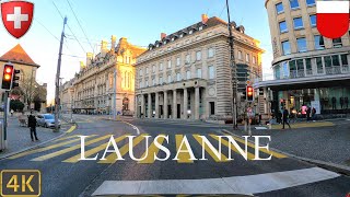 Driving Lausanne Switzerland 🇨🇭  4K Evening City Drive [upl. by Eiramlirpa573]