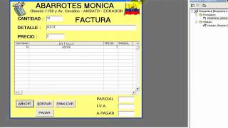 FACTURA SIMPLE EN VISUAL BASIC 6 [upl. by Ahseral]