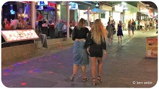 Faliraki Bar Street by Night  Rhodes Greece [upl. by Nadia]