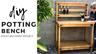 DIY Potting Bench  Awesome Beginner Project [upl. by Crane670]