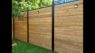 SLIPFENCE Horizontal Wood and Aluminum 6ft installation video [upl. by Johnston]