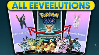 HOW TO GET ALL THE EEVEELUTIONS in POKEMON GO Including Sylveon [upl. by Faubert]