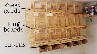 Clever Design for DIY Lumber Rack [upl. by Ayotahs]