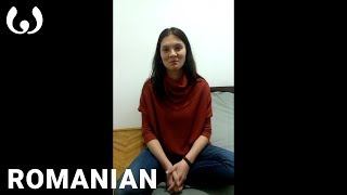 Raluca speaking Romanian  Romance languages  Wikitongues [upl. by Ollehto]