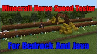 Minecraft Horse Speed Tester Tutorial For Bedrock And Java [upl. by Anitak]