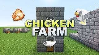 Minecraft  Automatic Chicken Farm  Tutorial 117 [upl. by Delila]