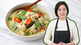 Thai Green Curry with Chicken  Easy Green Curry Recipe [upl. by Shanley]