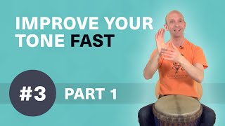 Beginners djembe  Lesson 3  Part 1  Tone technique [upl. by Reginald]