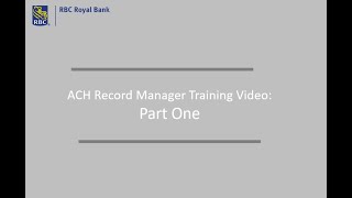 ACH Record Manager Part One [upl. by Raynata708]