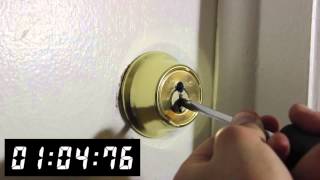 Drilling a Kwikset Deadbolt  Front Range Locksmith [upl. by Amada]