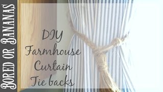 DIY Farmhouse Decor Tassel Curtain Tie backs [upl. by Odnomyar]