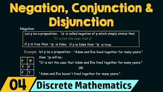 Logical Operators − Negation Conjunction amp Disjunction [upl. by Corena]