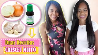 Minhas 2 receitas FAVORITAS para o cabelo CRESCER RÁPIDO com CEBOLA [upl. by Sillaw384]