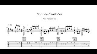 João Pernambuco  Sons de Carrilhões  Download TabsSheet music  Classical Guitar [upl. by Hsac]