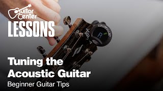 How to Tune the Acoustic Guitar  Beginner Guitar Tips [upl. by Spitzer]