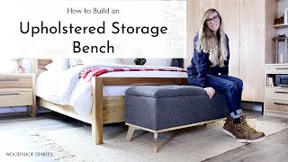 How to Build an Upholstered Storage Bench [upl. by Alamaj590]