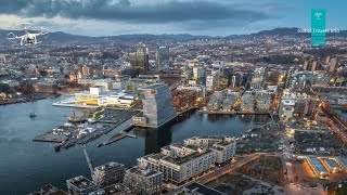 Oslo City Drone View A Breathtaking Aerial Tour [upl. by Eisaj]