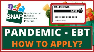 Pandemic EBT PEBT 365Child How to Apply Step by Step California SNAP Food Stamps Benefit [upl. by Nido]