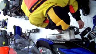 How to pull start a 4 stroke Yamaha snowmobile [upl. by Inez95]