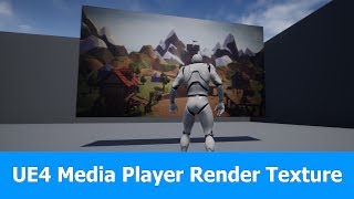 UE4 Media Player to Render a Media Texture [upl. by Avraham]