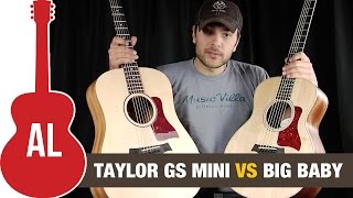 GS Mini vs Big Baby Taylor Guitar Comparison [upl. by Anileuqcaj]