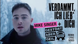 MIKE SINGER  Verdammt ich lieb‘ dich Gestört aber GeiL Remix Lyric Video [upl. by Truda161]