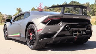 Pure Sound 2018 Lamborghini Huracan Performante Start Up Revs Acceleration [upl. by Ycam]