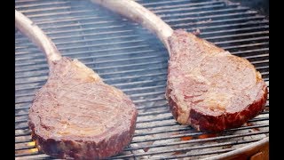 Andrew Zimmern Cooks Reverse Seared Tomahawk Steaks [upl. by Spoor]