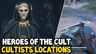 Assassins Creed Odyssey  All HEROES OF THE CULT CULTISTS Location Walkthrough [upl. by Fenelia]