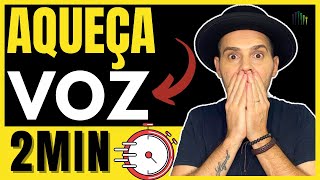 Como aquecer a voz para cantar  RÁPIDO 2 MIN [upl. by Atteynek]