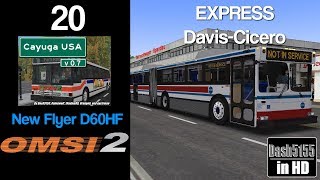 Cayuga USA new Route 20 with New Flyer D60HF  OMSI 2 [upl. by Elleinet]