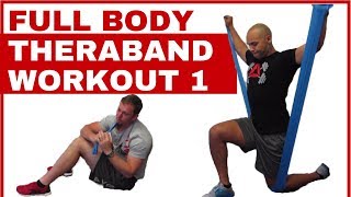 Full body Theraband workout 1 [upl. by Esylla]