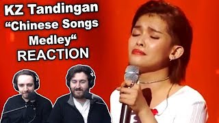 Singers ReactionReview to quotKZ Tandingan  Chinese Songs Medleyquot [upl. by Bentlee]