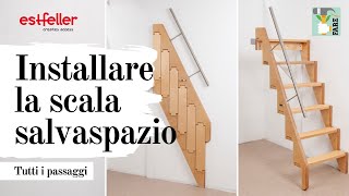 Come installare la scala salvaspazio per piccoli ambienti Flipstep Estfeller [upl. by Celisse]