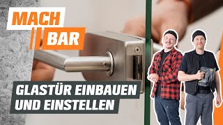 Glastür einbauen und einstellen  OBI [upl. by Muhcan]