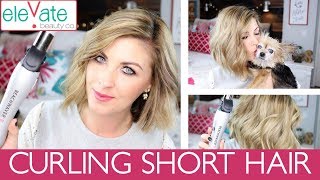 BEACHWAVER S1 REVIEW ✨ Curling Short Hair How to demo Rotating Curling Iron [upl. by Jerrilee]