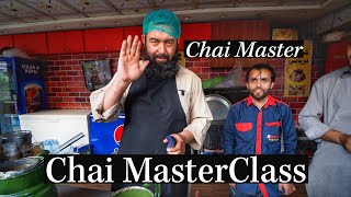 Pakistani CHAIWALA Teaches Me How to Make CHAI  MasterClass [upl. by Yrogiarc]