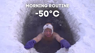 The Yakutian Morning Routine Ice Bath 50°C58°F [upl. by Mayor746]