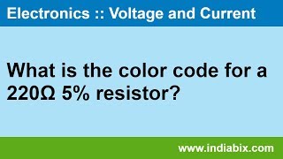 Finding the color code from resistor value  Electronics  IndiaBIX [upl. by Nylirrehs]