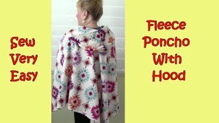 Fleece Poncho With Hood  includes pattern [upl. by Eilliw]