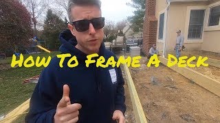 How To Frame A Deck  Tips and Tricks For a Successful Project [upl. by Aillimac387]