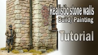 Realistic stone walls  scratchbuild  Tutorial  135 Scale [upl. by Binny]