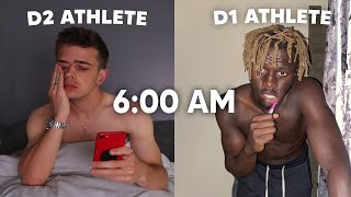 Day In The Life D1 Athlete vs D2 Athlete ft WilliamAkio [upl. by Eeniffar]