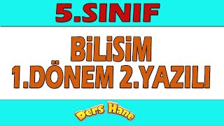 5Sınıf Bilişim Teknolojileri 1Dönem 2Yazılı Sınavı  5sınıf bilişim sınavı [upl. by Ynatsyd56]