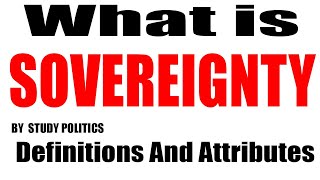 What is Sovereignty [upl. by Kcirtapnaes]